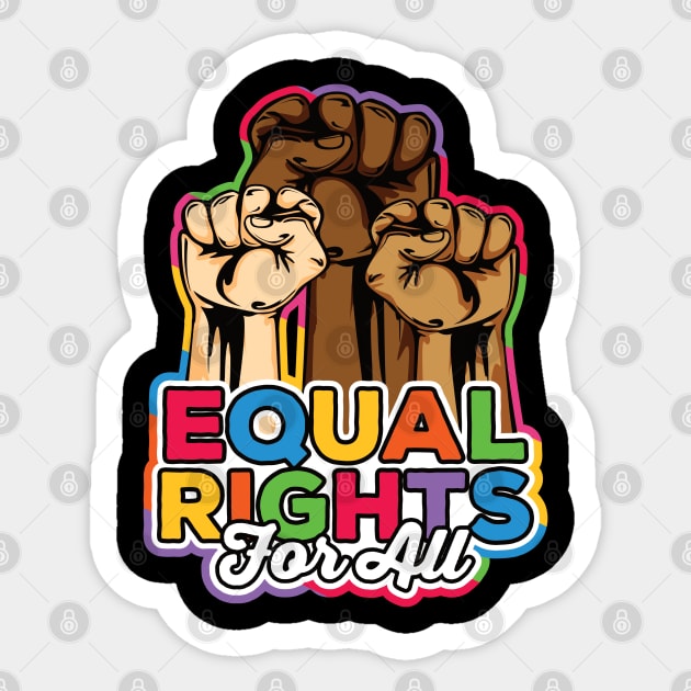 Equal Rights For All Peace Love Equality Diversity Sticker by RadStar